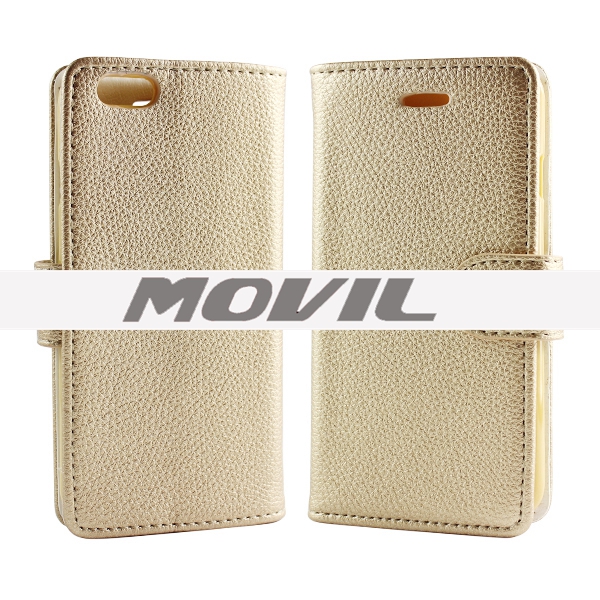 NP-2522 Cubierta de PU cuero Flip para iPhone 6 funda de cartera-4